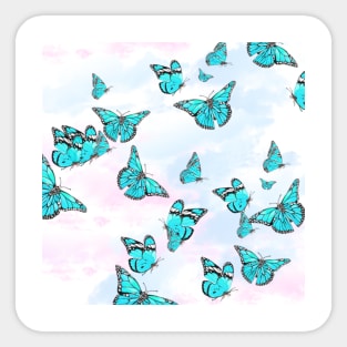 mariposas azules Sticker